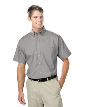 'BG7216S Men's S/S Superblend Poplin Shirt with Bone Buttons'