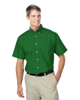 'BG7216S Men's S/S Superblend Poplin Shirt with Bone Buttons'