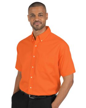 'BG7216S Men's S/S Superblend Poplin Shirt with Bone Buttons'