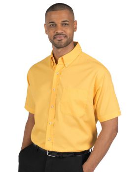 'BG7216S Men's S/S Superblend Poplin Shirt with Bone Buttons'