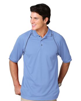 'BG7220 Men's Wicking Contrast Piping Polo'