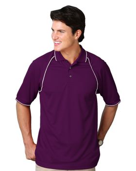 'BG7220 Men's Wicking Contrast Piping Polo'