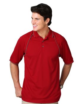 'BG7220 Men's Wicking Contrast Piping Polo'