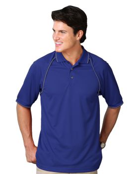 'BG7220 Men's Wicking Contrast Piping Polo'