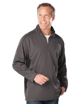 'BG7222 Men's Wicking L/S Zip Pullover'
