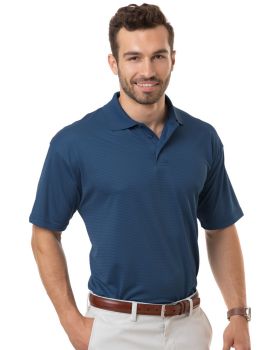 'BG7227 Adult Tonal Stripe Wicking Polo'