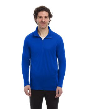 'BG7230 MENS WICKING SOLID 1/4 ZIP LS PULLOVER'