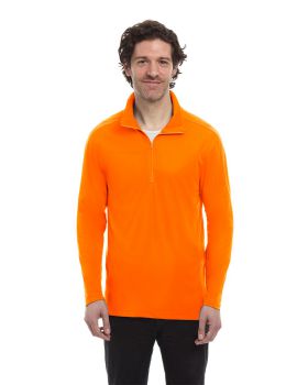 'BG7230 MENS WICKING SOLID 1/4 ZIP LS PULLOVER'