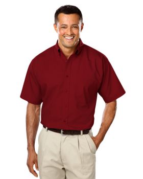 'BG7266S Men's S/S Superblend Poplin Shirt with Matching Buttons'