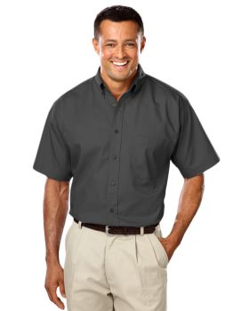 'BG7266S Men's S/S Superblend Poplin Shirt with Matching Buttons'