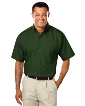 'BG7266S Men's S/S Superblend Poplin Shirt with Matching Buttons'