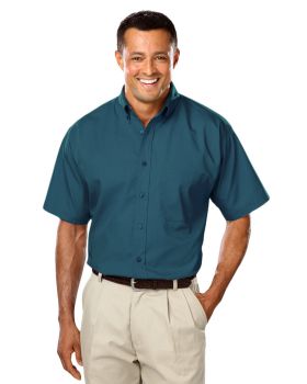 'BG7266S Men's S/S Superblend Poplin Shirt with Matching Buttons'