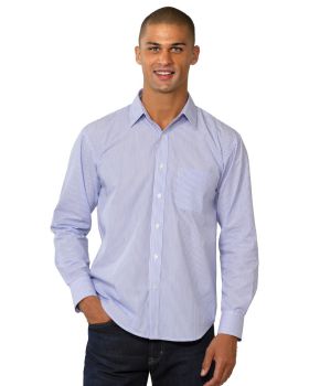 'BG7272 Mens L/S Stripe Shirt'
