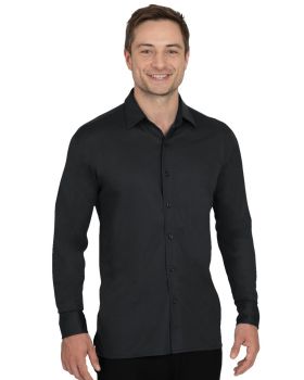 'BG7273 Men's Knit Stretch Woven Shirt'