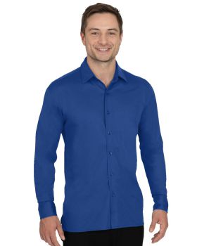 'BG7273 Men's Knit Stretch Woven Shirt'