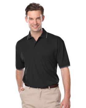 'BG7301 Men's Striped Trim Value Wicking Polo'
