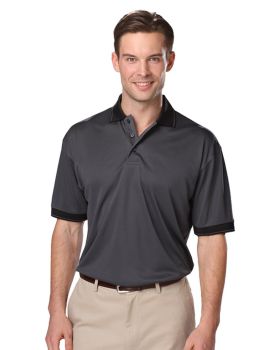 'BG7301 Men's Striped Trim Value Wicking Polo'