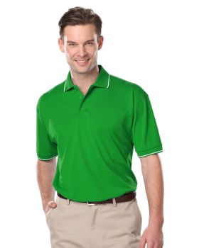 'BG7301 Men's Striped Trim Value Wicking Polo'