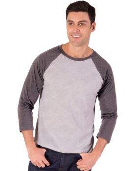 'BG7307 Adult 3/4 Sleeve Triblend Baseball T-Shirt'