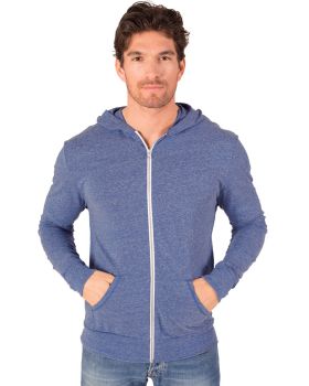 'BG7308 Adult Triblend Contrast Zip Front Hoodie'
