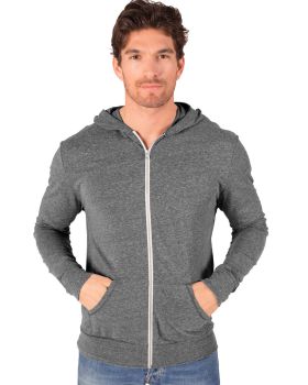 'BG7308 Adult Triblend Contrast Zip Front Hoodie'