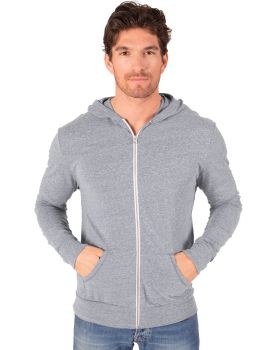 'BG7308 Adult Triblend Contrast Zip Front Hoodie'