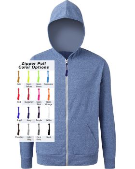 'BG7308B Custom Zipper Pull Triblend Hoodie'