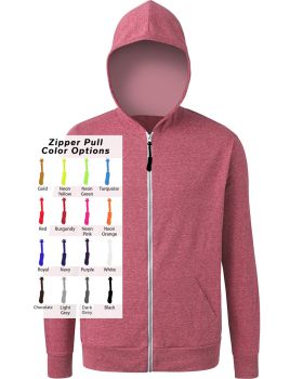 'BG7308B Custom Zipper Pull Triblend Hoodie'