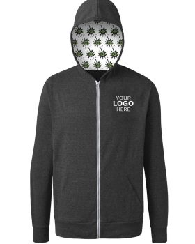 'BG7308H Your Logo Here Adult Zip Front Hoodie'