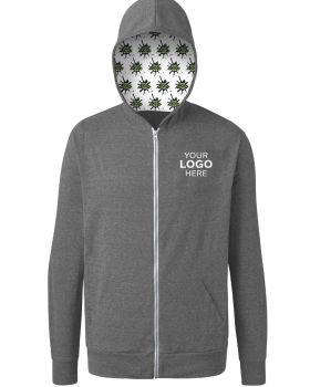 'BG7308H Your Logo Here Adult Zip Front Hoodie'