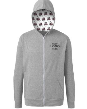 'BG7308H Your Logo Here Adult Zip Front Hoodie'