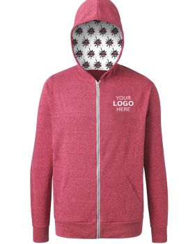 'BG7308H Your Logo Here Adult Zip Front Hoodie'