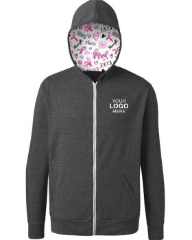 'BG7308HC BCA Tri-blend Zip-front Hoodie'