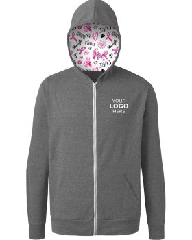'BG7308HC BCA Tri-blend Zip-front Hoodie'