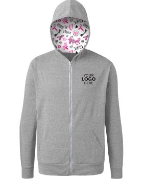 'BG7308HC BCA Tri-blend Zip-front Hoodie'