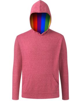 'BG7309HP Pride Triblend Contrast Zip Front Hoodie'