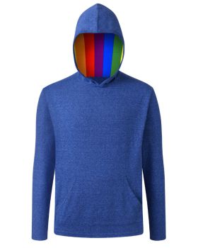 'BG7309HP Pride Triblend Contrast Zip Front Hoodie'