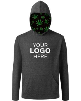 'BG7309HW Cannabis Adult Triblend Pullover Hoodie'