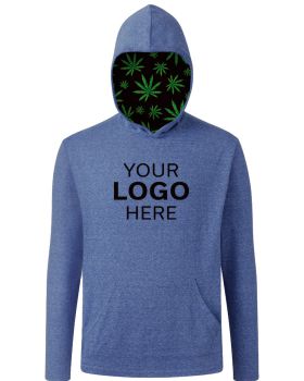 'BG7309HW Cannabis Adult Triblend Pullover Hoodie'