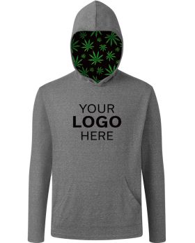 'BG7309HW Cannabis Adult Triblend Pullover Hoodie'