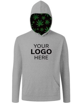 'BG7309HW Cannabis Adult Triblend Pullover Hoodie'