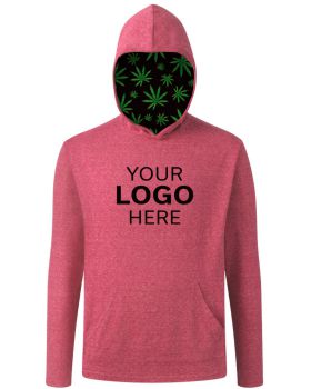'BG7309HW Cannabis Adult Triblend Pullover Hoodie'