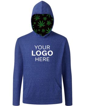 'BG7309HW Cannabis Adult Triblend Pullover Hoodie'