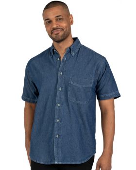'BG8206S Men's S/S 100% Cotton Denim Shirt'