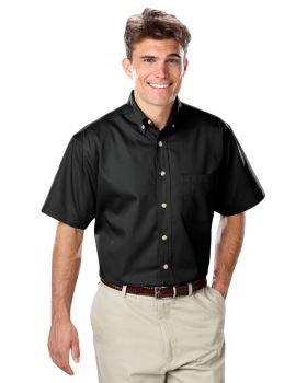 'BG8213S Men's S/S 100% Cotton Twill Shirt'