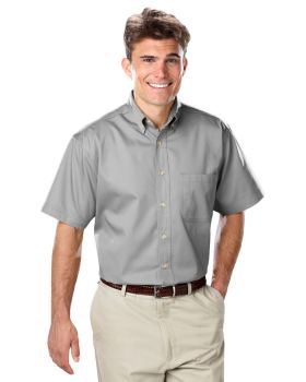 'BG8213S Men's S/S 100% Cotton Twill Shirt'