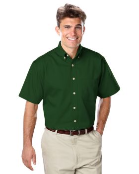 'BG8213S Men's S/S 100% Cotton Twill Shirt'