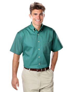'BG8213S Men's S/S 100% Cotton Twill Shirt'