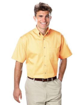 'BG8213S Men's S/S 100% Cotton Twill Shirt'