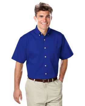 'BG8213S Men's S/S 100% Cotton Twill Shirt'